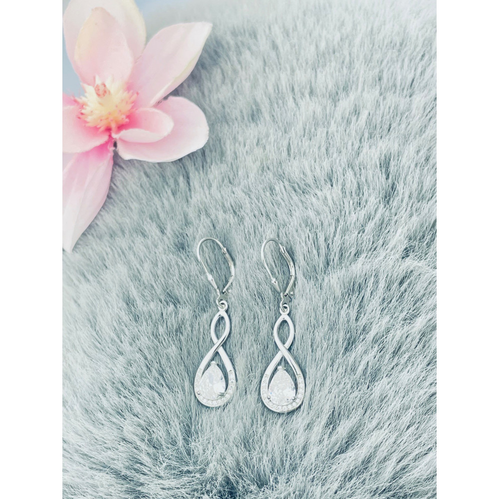 Träne 925 Silber Ohrringe mit Zirkonia