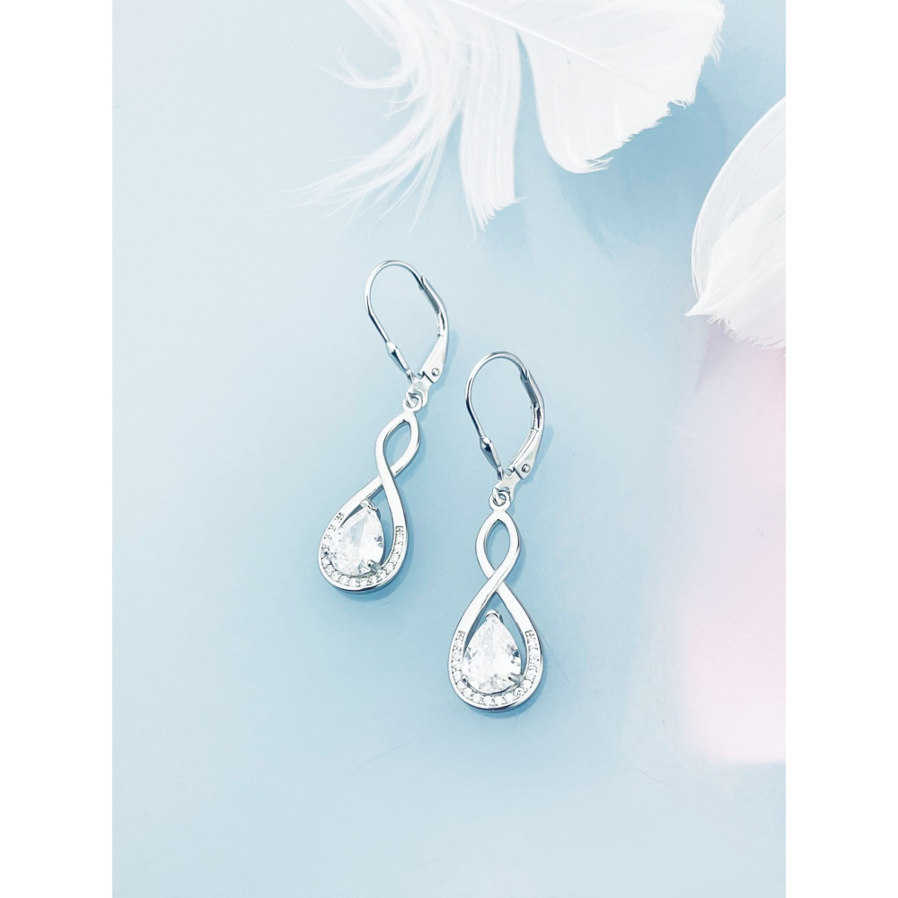 Träne 925 Silber Ohrringe mit Zirkonia