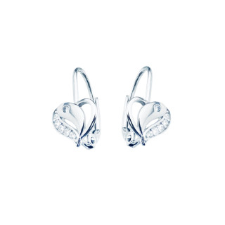 925 Silber Ohrringe mit Zirkonia Herz