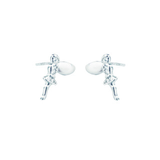 925 Silber Ohrringe mit Zirkonia Fee