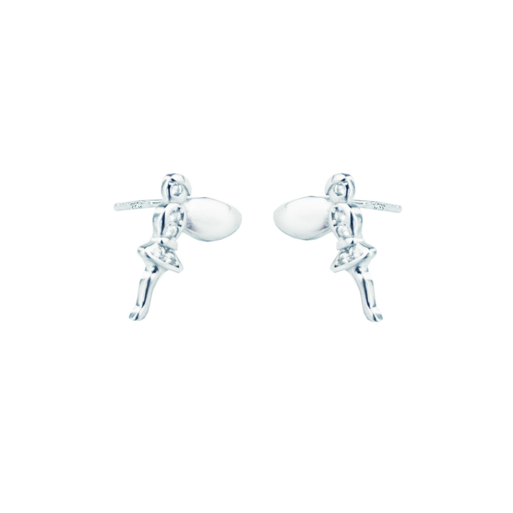 925 Silber Ohrringe mit Zirkonia Fee