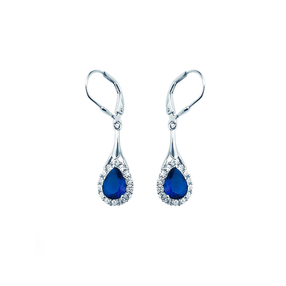 Träne 925 Silber Ohrringe mit Zirkonia