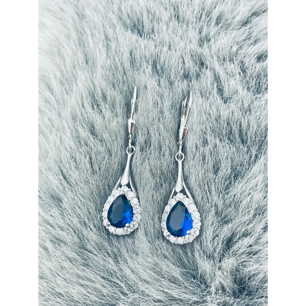 Träne 925 Silber Ohrringe mit Zirkonia