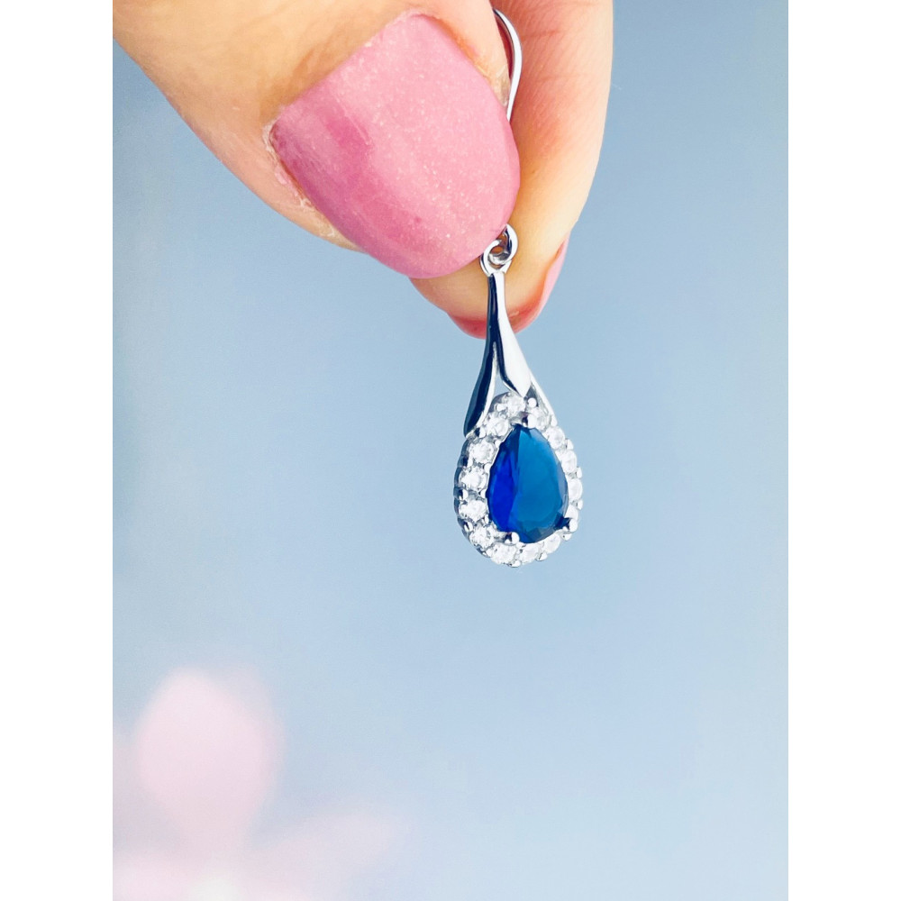 copy of Złote kolczyki przecinki z cyrkoniami