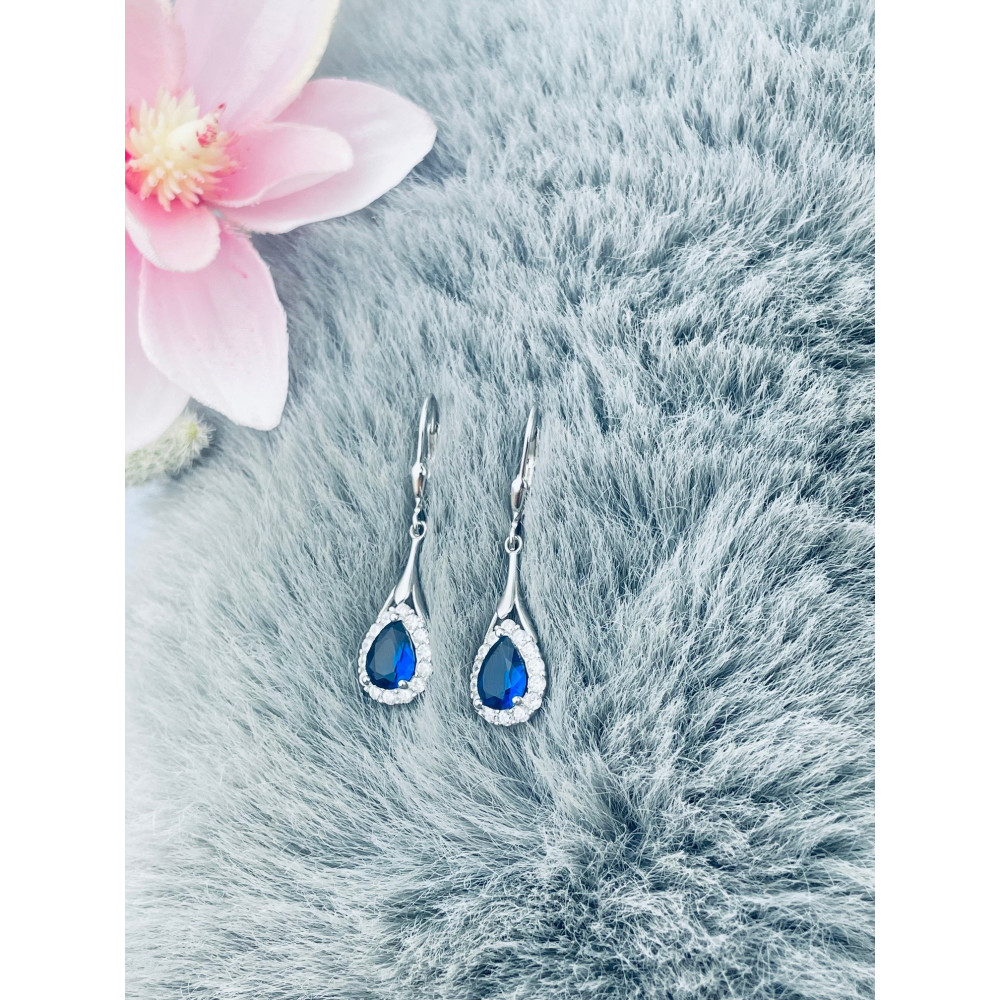 Träne 925 Silber Ohrringe mit Zirkonia