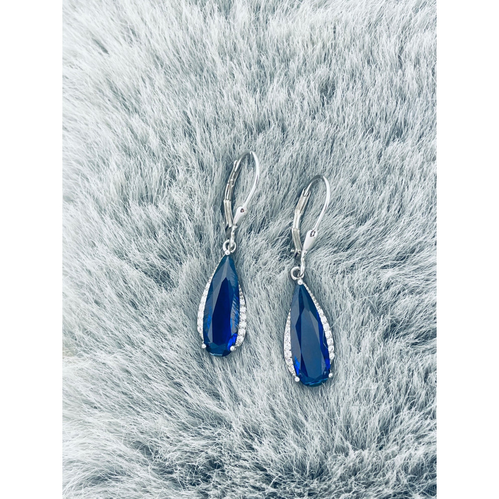 Träne 925 Silber Ohrringe mit Zirkonia