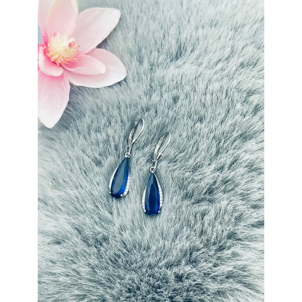 Träne 925 Silber Ohrringe mit Zirkonia