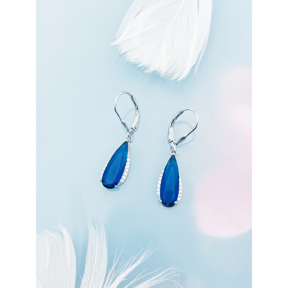 Träne 925 Silber Ohrringe mit Zirkonia