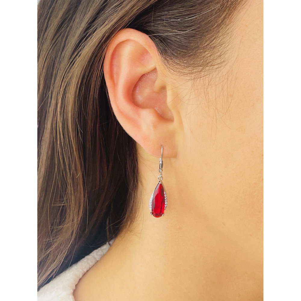 Träne 925 Silber Ohrringe mit Zirkonia