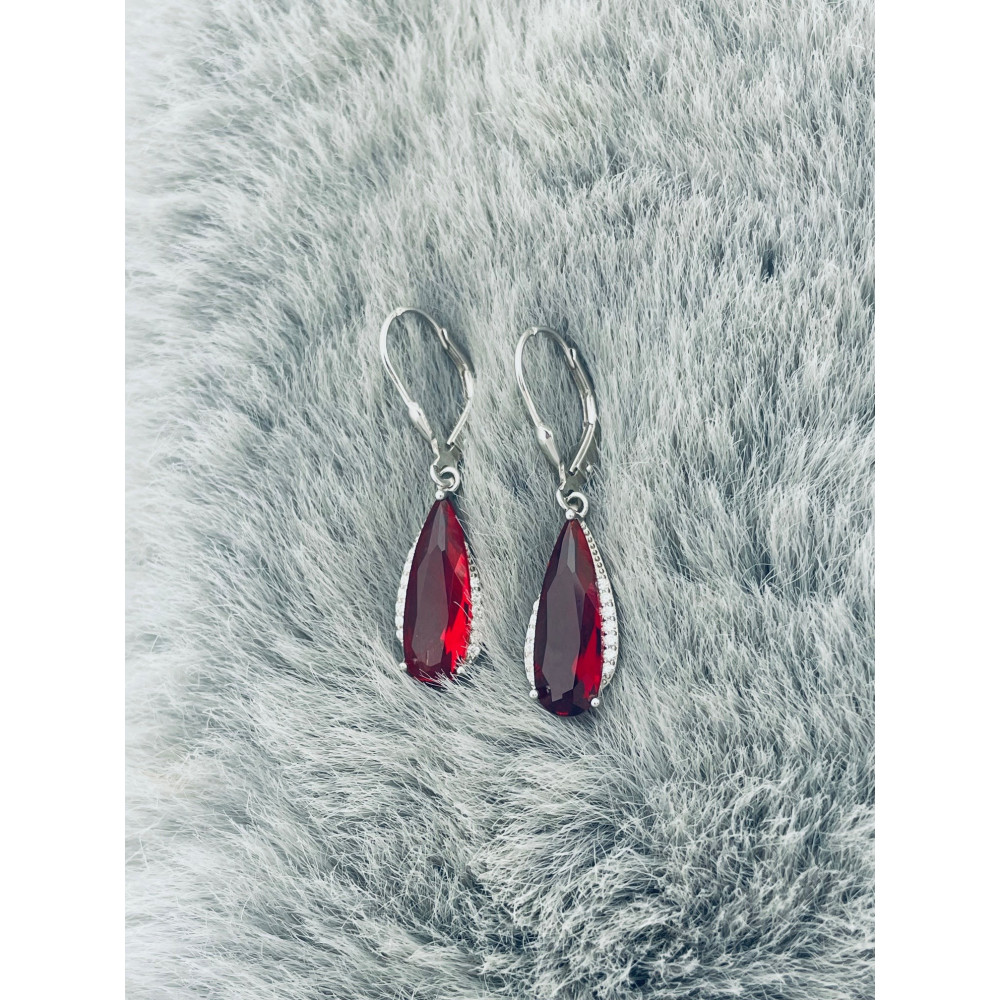 copy of Złote kolczyki przecinki z cyrkoniami