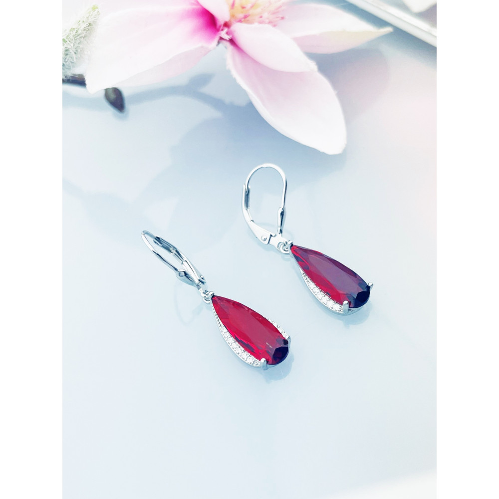 Träne 925 Silber Ohrringe mit Zirkonia