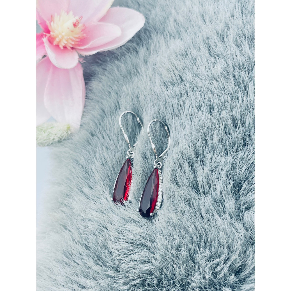 Träne 925 Silber Ohrringe mit Zirkonia