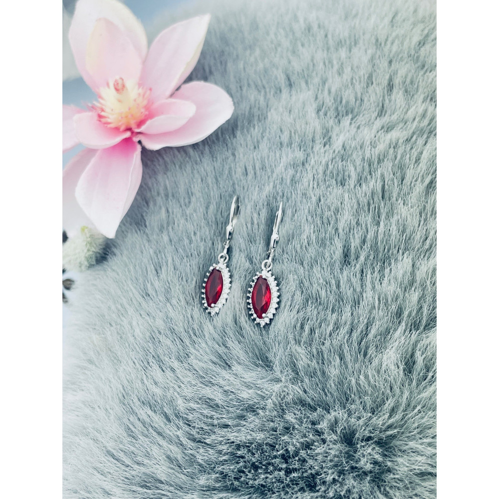 Katzenauge 925 Silber Ohrringe mit Zirkonia