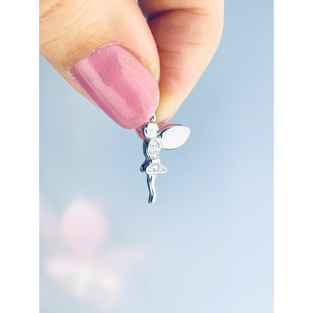 Fee 925 Silber Damen Medaillon Anhänger mit Zirkonia