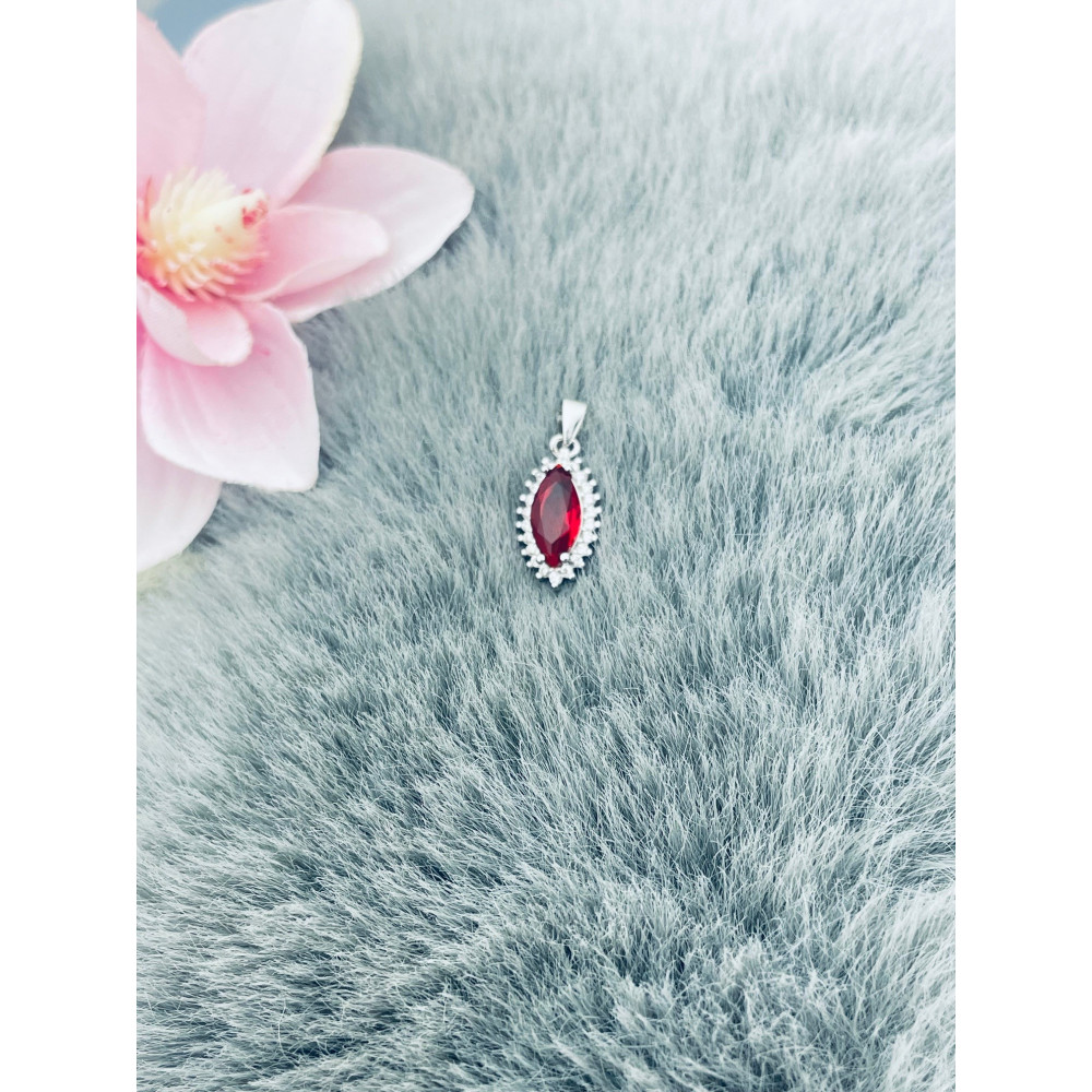 Katzenauge 925 Silber Damen Medaillon Anhänger mit Zirkonia