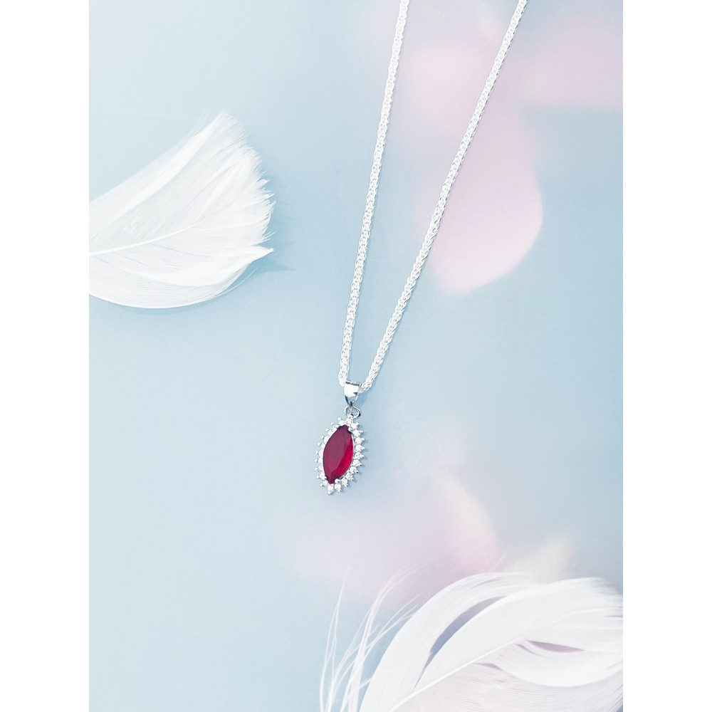 Katzenauge 925 Silber Damen Medaillon Anhänger mit Zirkonia