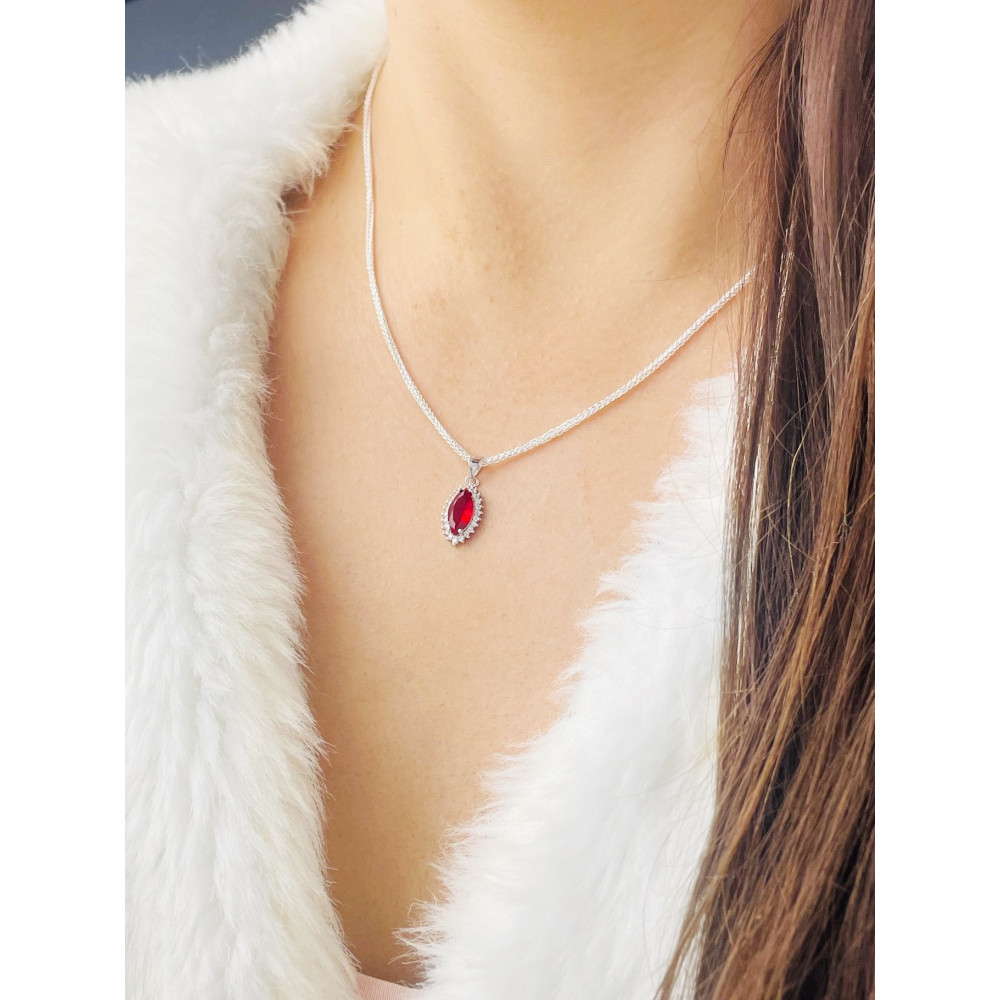 Katzenauge 925 Silber Damen Medaillon Anhänger mit Zirkonia