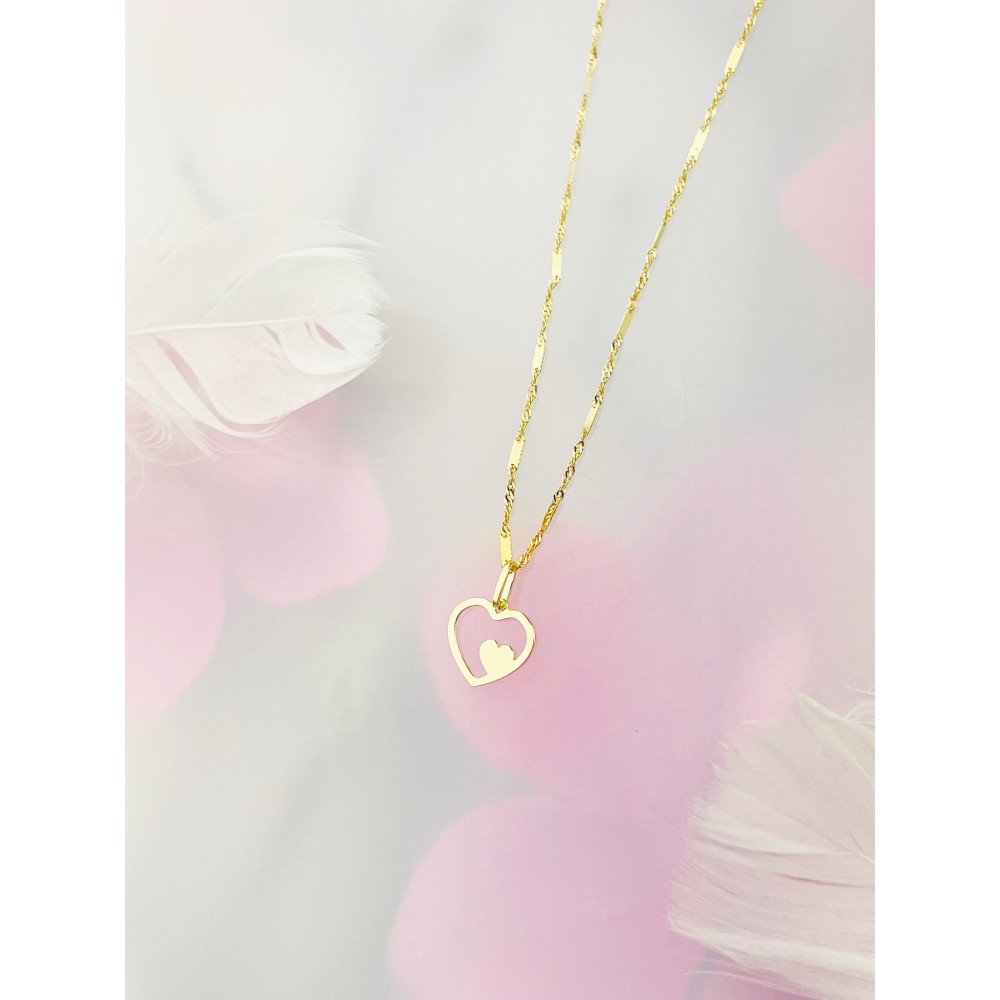 Anhänger Kettenanhänger Gelbgold Goldanhänger Herz Gold 585er 14KT