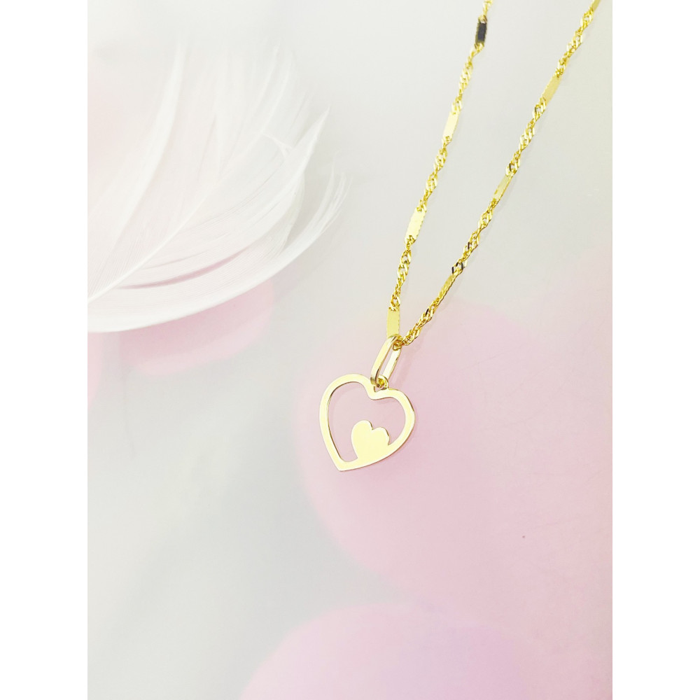 Anhänger Kettenanhänger Gelbgold Goldanhänger Herz Gold 585er 14KT