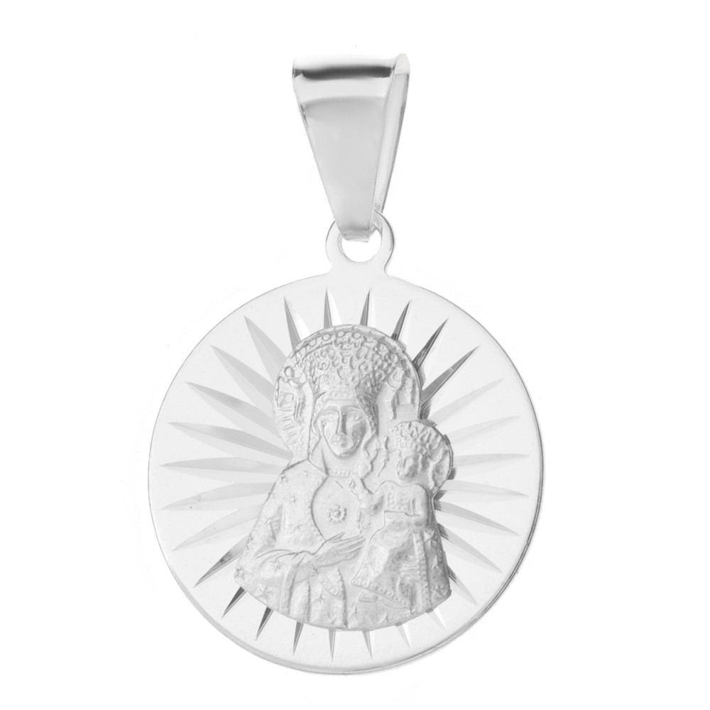 Silber Anhänger Madonna Maria mit Jesuskind Erstkommunion 925er