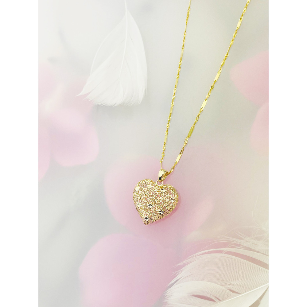 copy of Złoty wisiorek zawieszka rozeta ażurowa