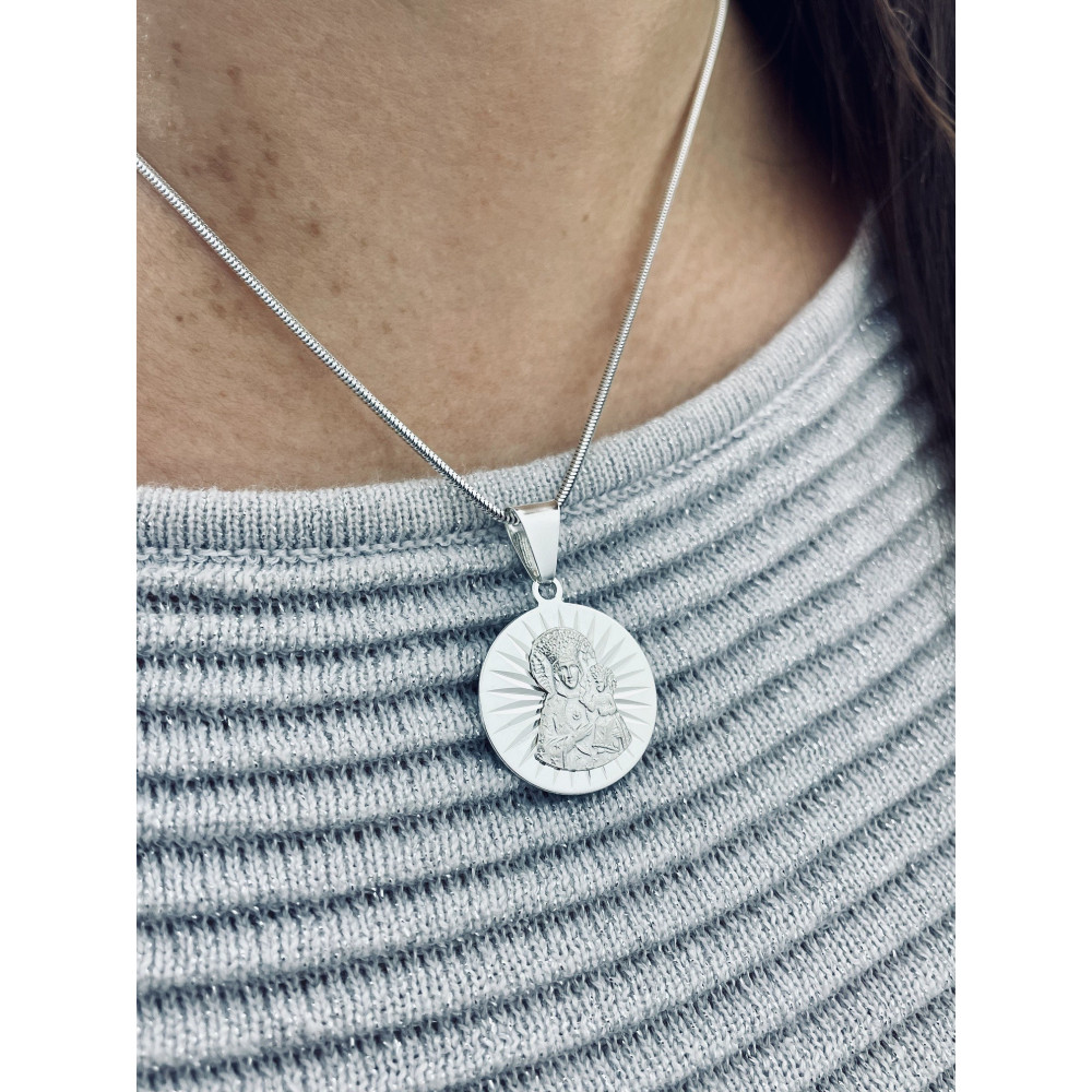 Silber Anhänger Madonna Maria mit Jesuskind Erstkommunion 925er