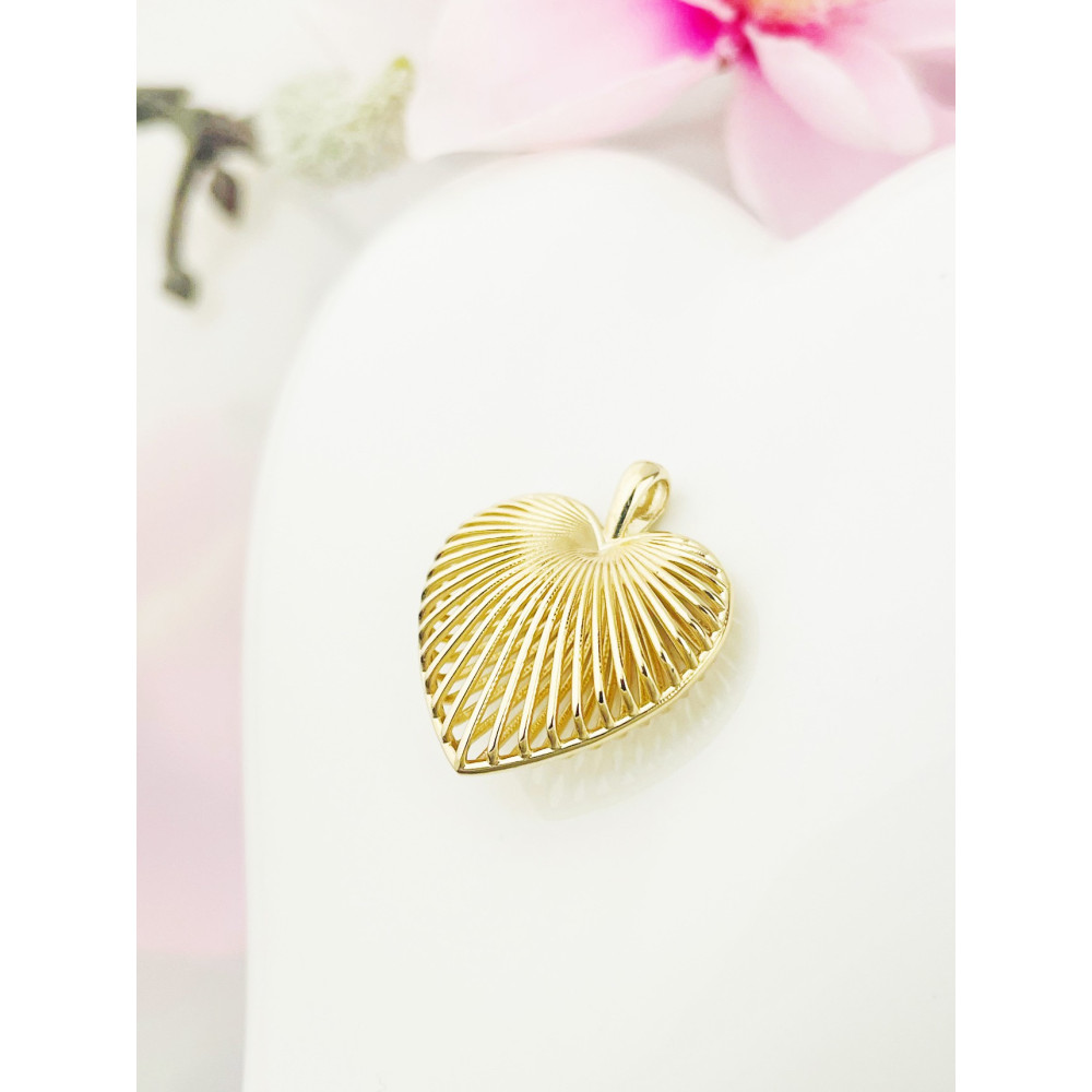 Anhänger Herz Kettenanhänger Gelbgold Goldanhänger 585er 14KT