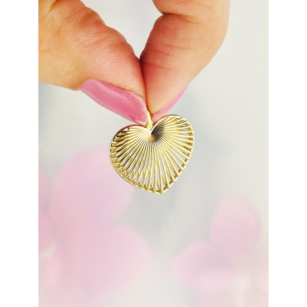 Anhänger Herz Kettenanhänger Gelbgold Goldanhänger 585er 14KT