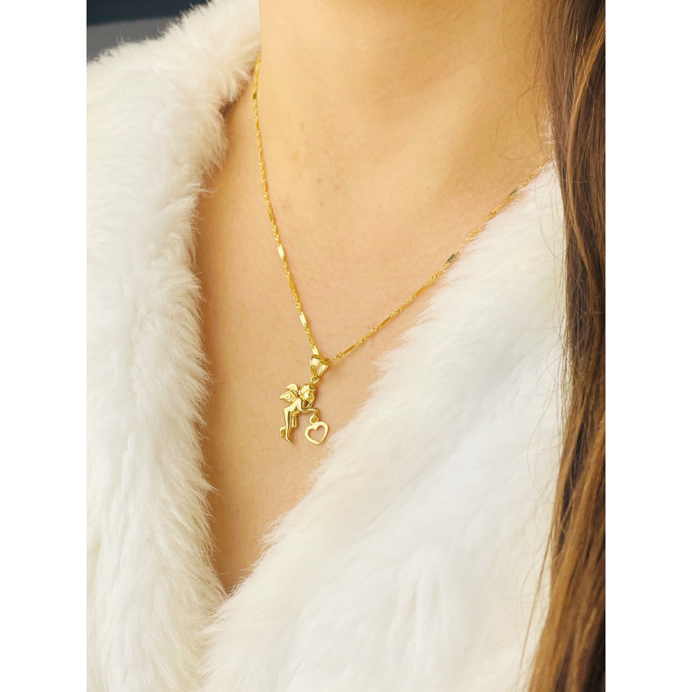 copy of Złoty wisiorek zawieszka rozeta ażurowa