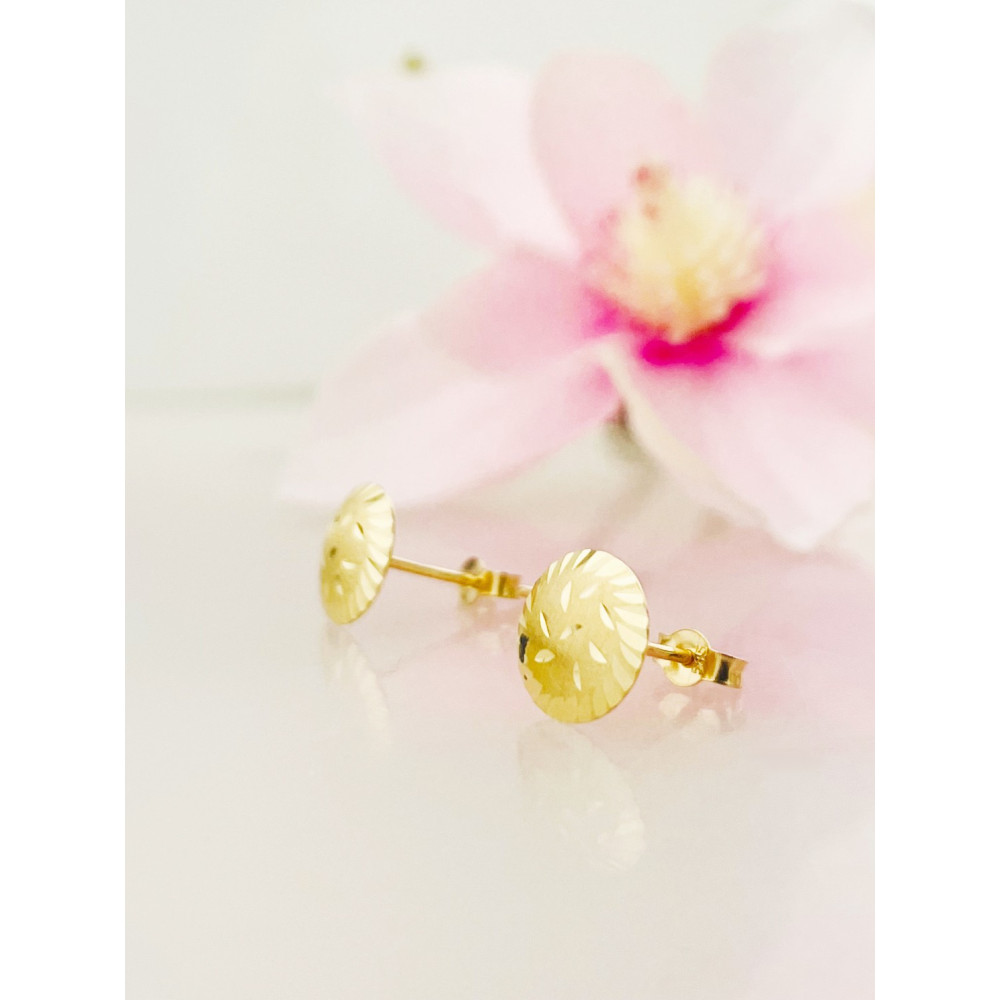 Gold Ohrringe Rad mit Zirkonia Ohrhänger Ohrstecker Ohrschmuck Gelbgold Gold 585er 14KT