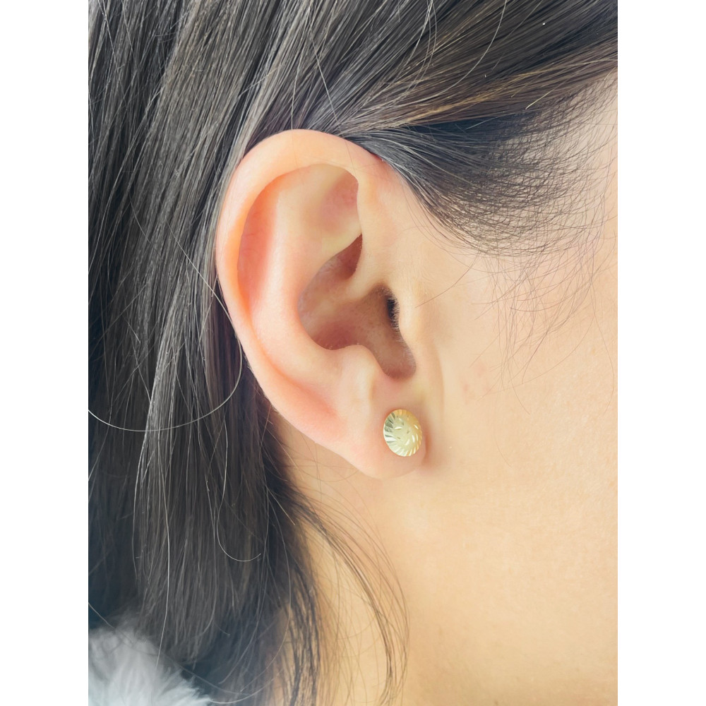 Gold Ohrringe Rad mit Zirkonia Ohrhänger Ohrstecker Ohrschmuck Gelbgold Gold 585er 14KT