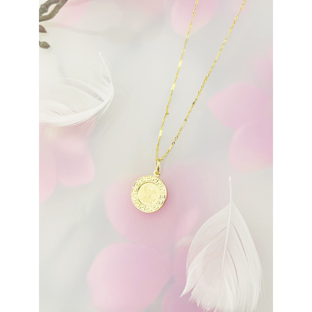 Anhänger Madonna Maria mit Jesus Goldanhänger Erstkommunion 585er 14KT