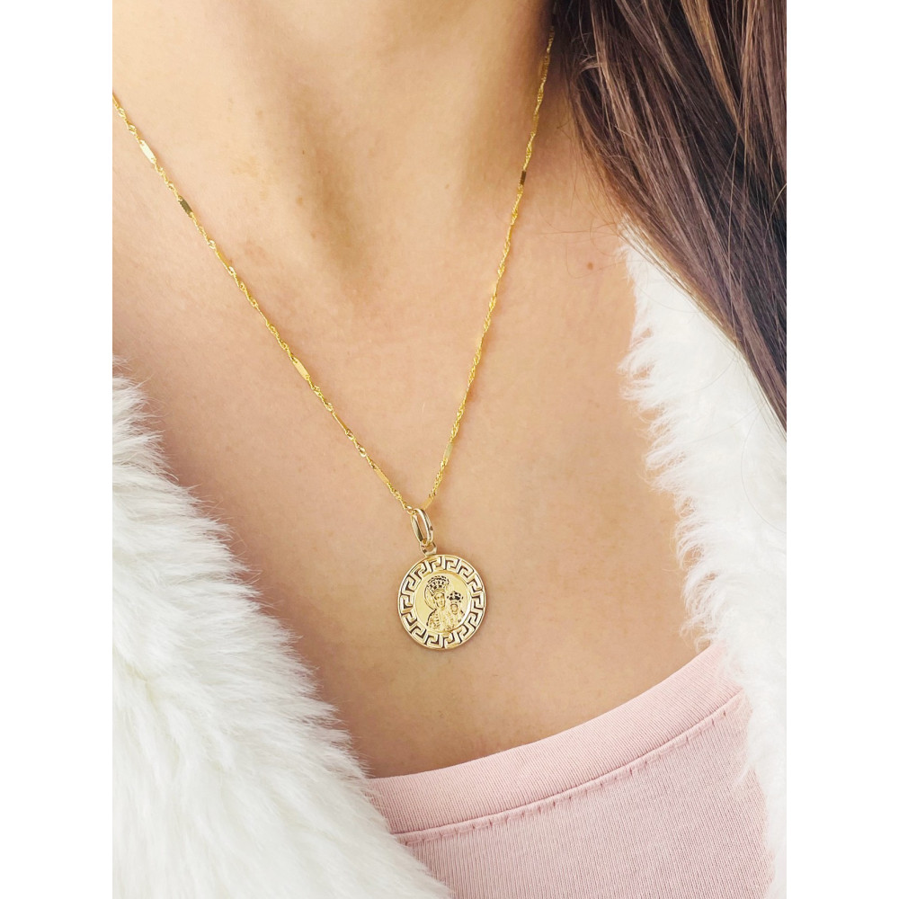 Anhänger Madonna Maria mit Jesus Goldanhänger Erstkommunion 585er 14KT