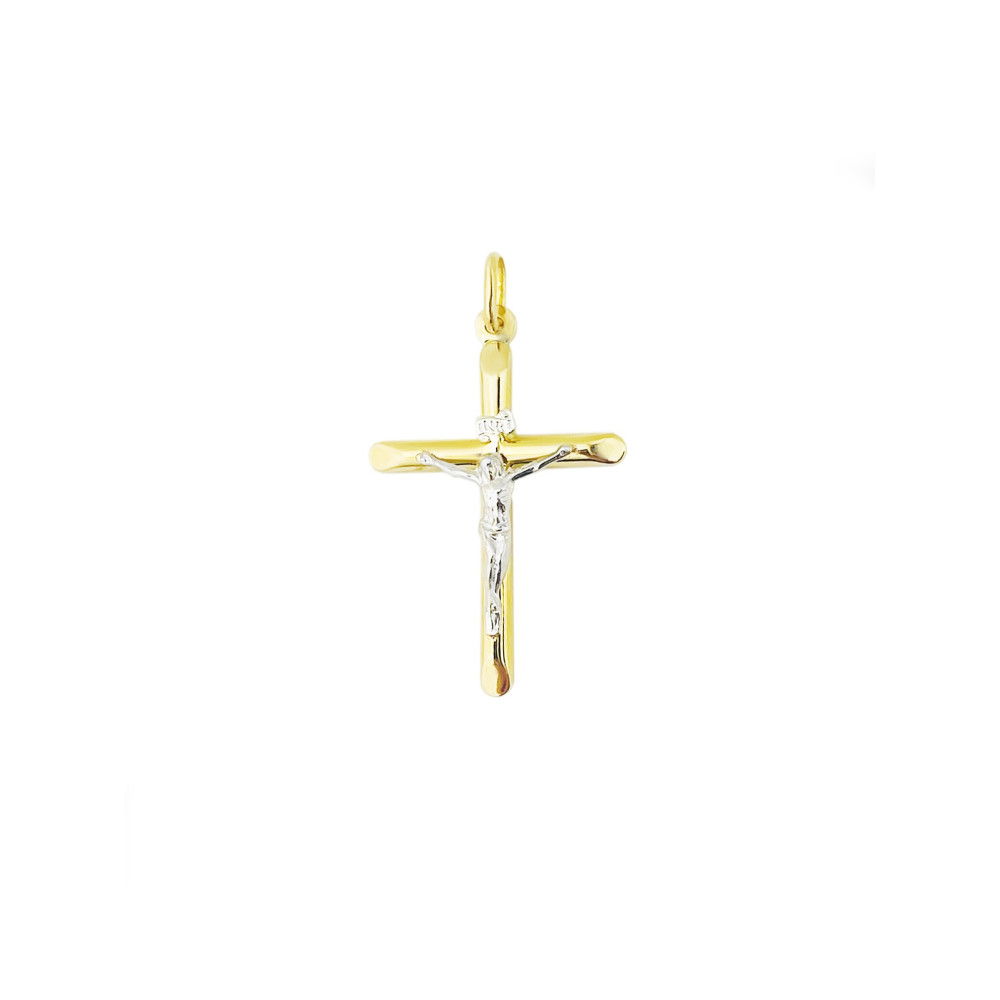 Goldanhänger Kettenanhänger Gold Anhänger Kreuz mit Jesus Goldkreuz Erstkommunion Gelbgold 585er 14KT