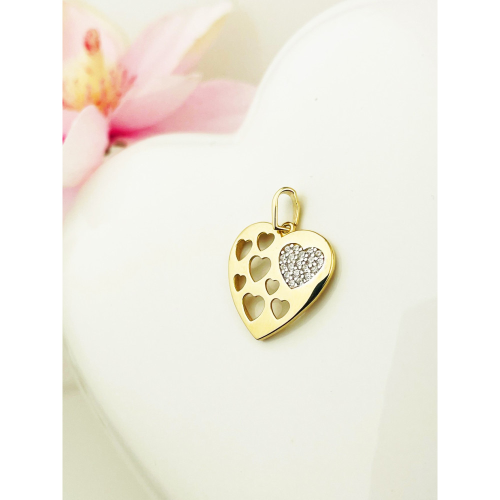 copy of Złoty wisiorek zawieszka rozeta ażurowa