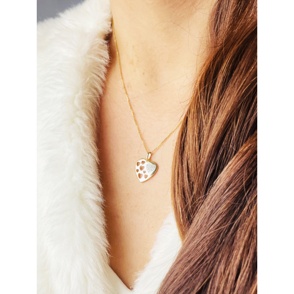 copy of Złoty wisiorek zawieszka rozeta ażurowa