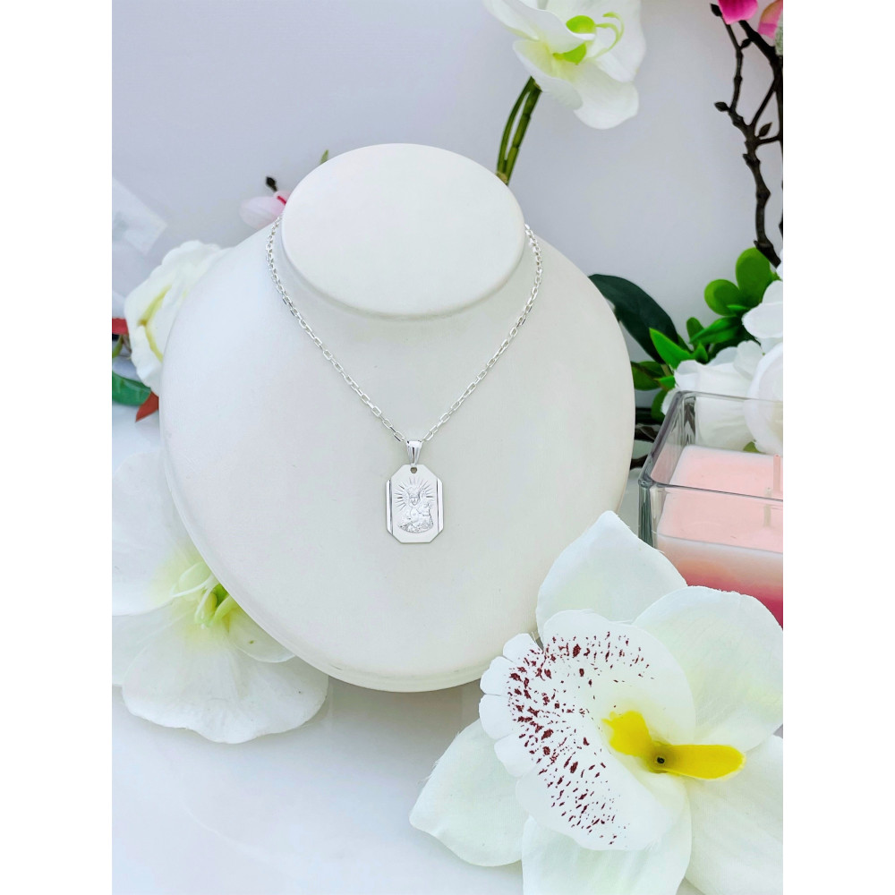 Silber Anhänger Madonna Maria mit Jesuskind Erstkommunion 925er