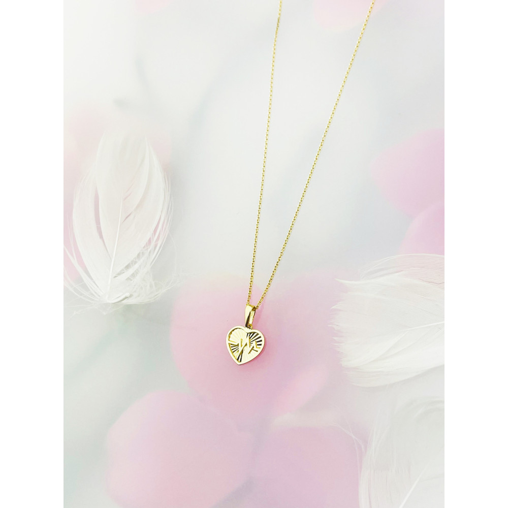 Anhänger Herz und Puls Kettenanhänger Gelbgold Goldanhänger 585er 14KT