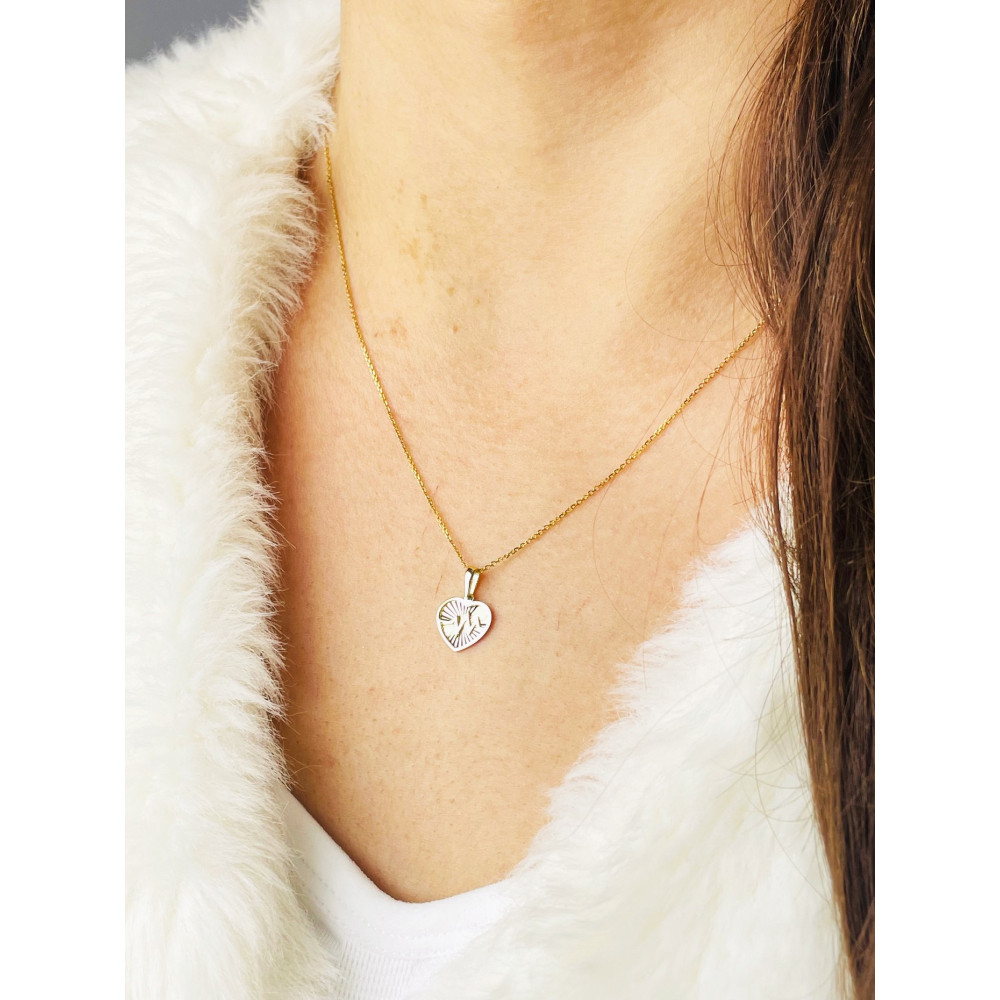 Anhänger Herz und Puls Kettenanhänger Gelbgold Goldanhänger 585er 14KT