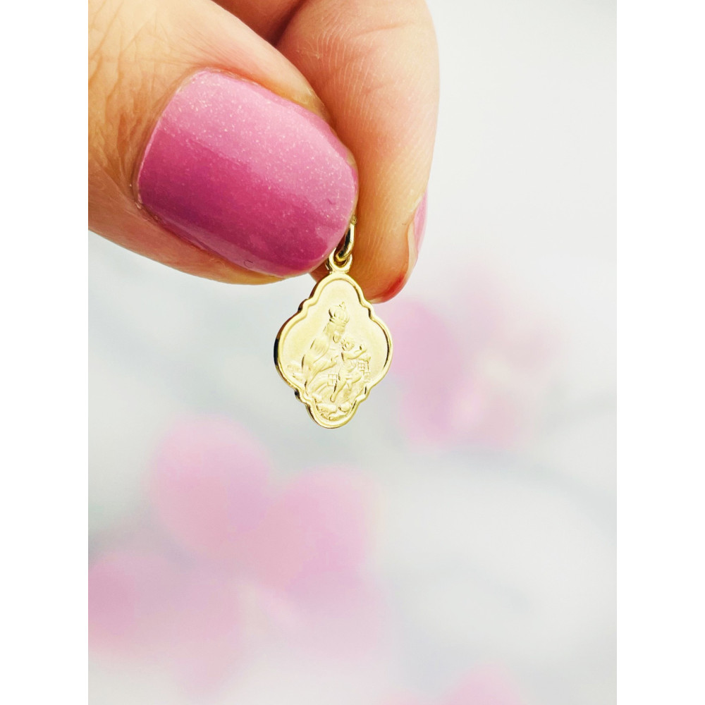 Anhänger Jesus Christus Madonna Maria mit Jesuskind Kettenanhänger Gelbgold Goldanhänger