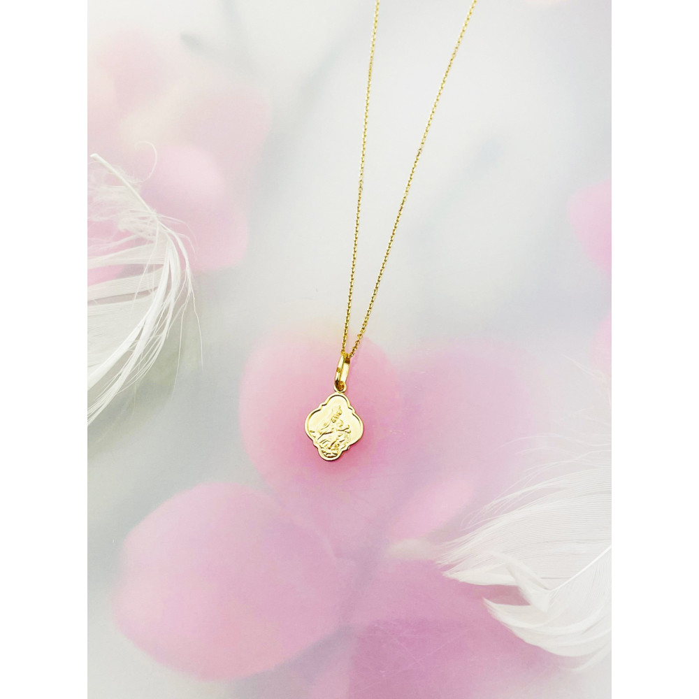 Anhänger Jesus Christus Madonna Maria mit Jesuskind Kettenanhänger Gelbgold Goldanhänger