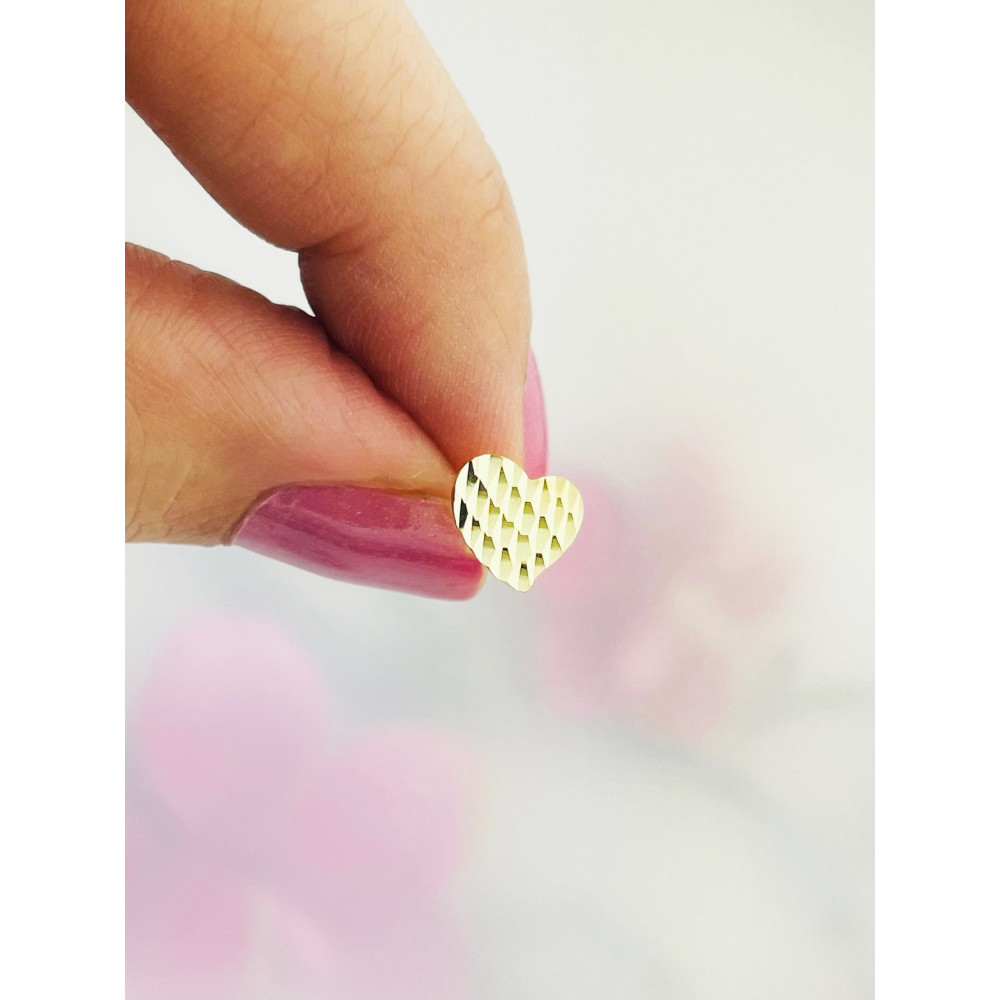 Herz Gold Ohrringe Ohrhänger Ohrstecker Ohrschmuck Paar Gelbgold 375er