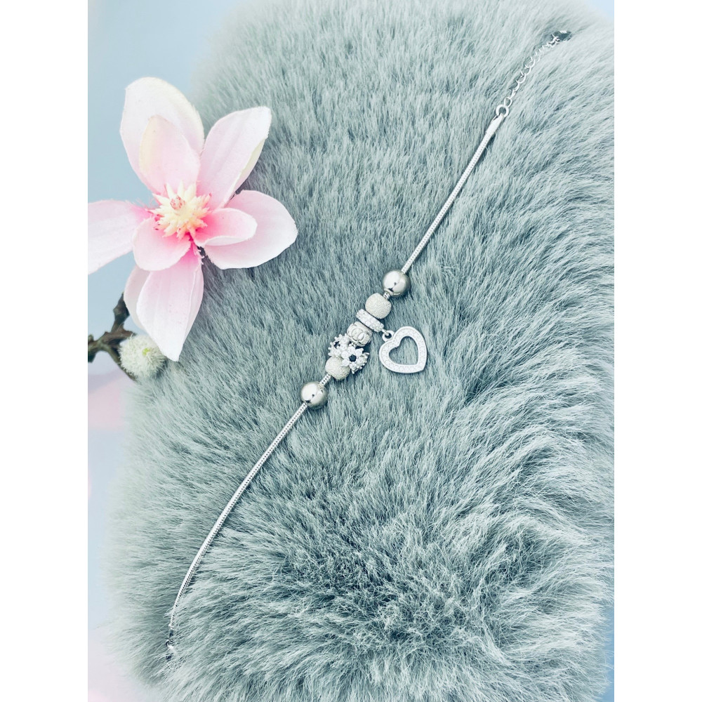 Herz Armband 925 Silber mit Zirkonia Damen