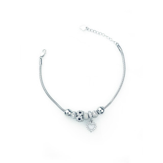 Herz Armband 925 Silber mit Zirkonia Damen