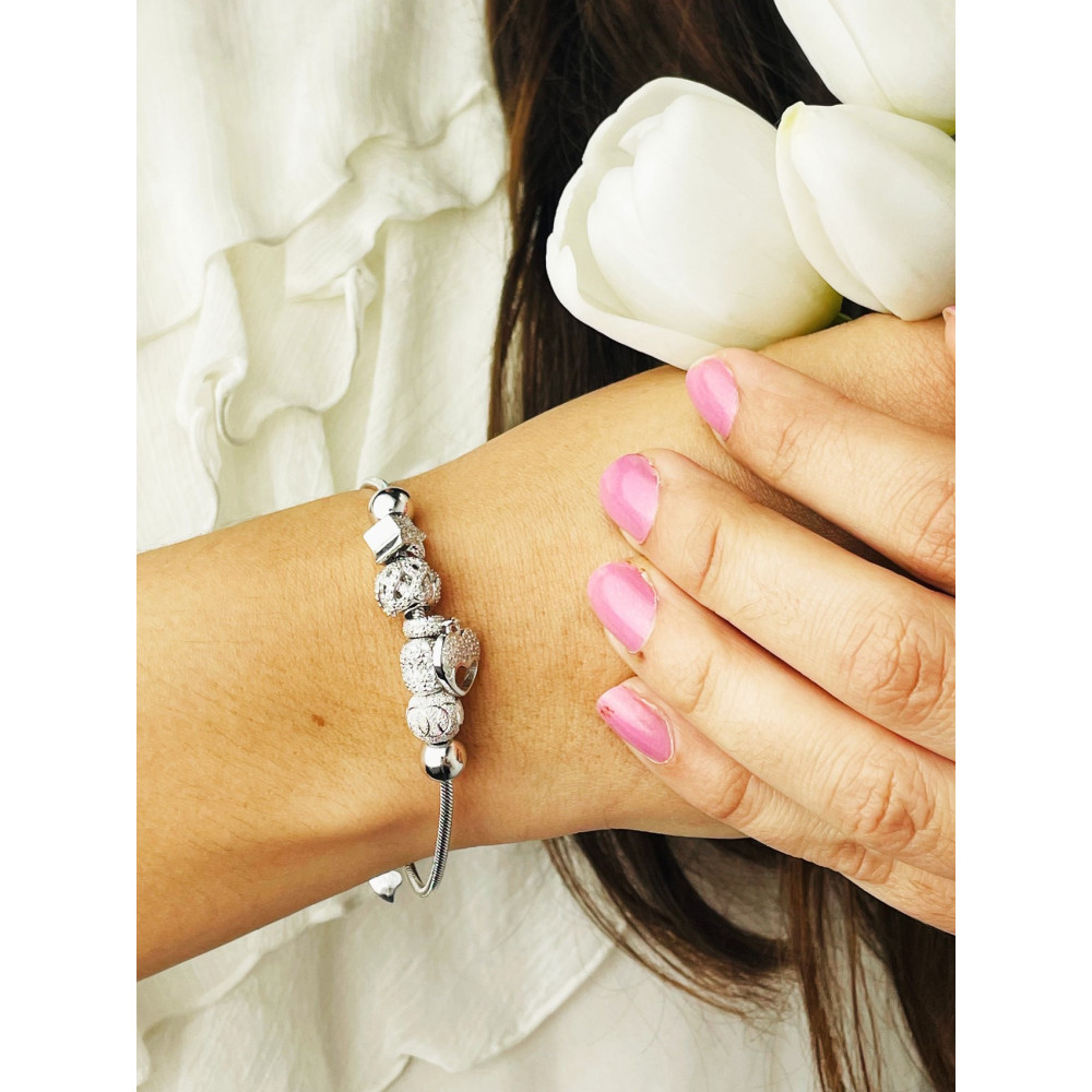 Herz Armband 925 Silber mit Zirkonia Damen