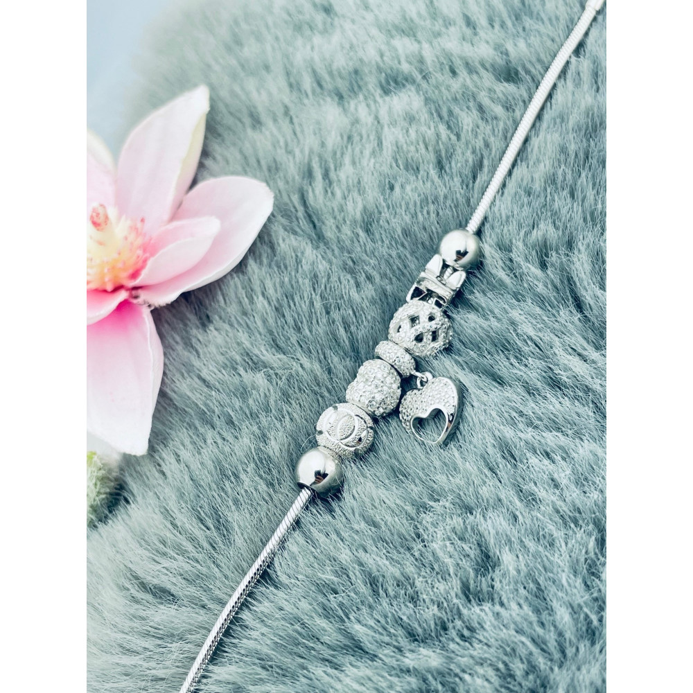 Herz Armband 925 Silber mit Zirkonia Damen