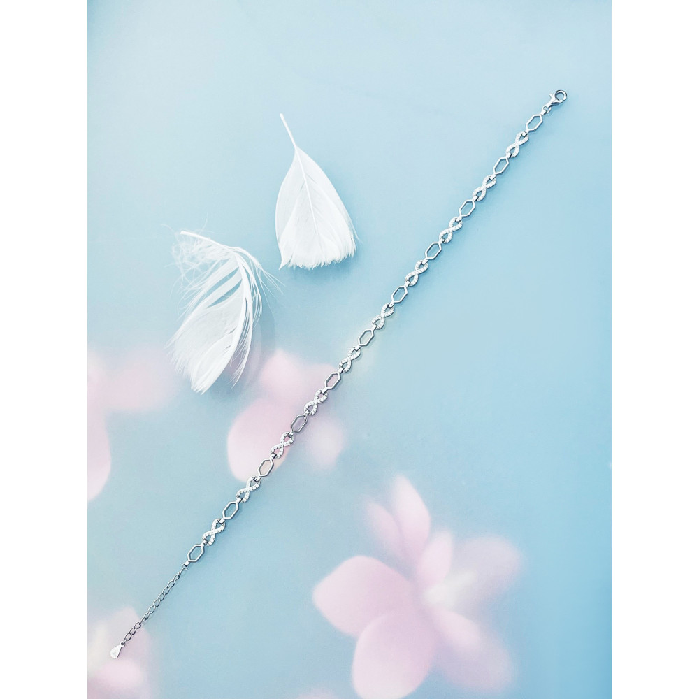 copy of Złota bransoletka celebrytka serce nieskończoność