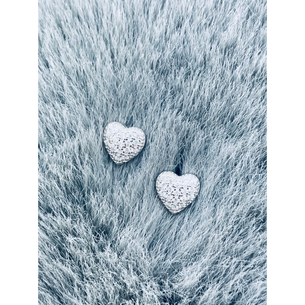 925 Silber Ohrringe mit Zirkonia Herz
