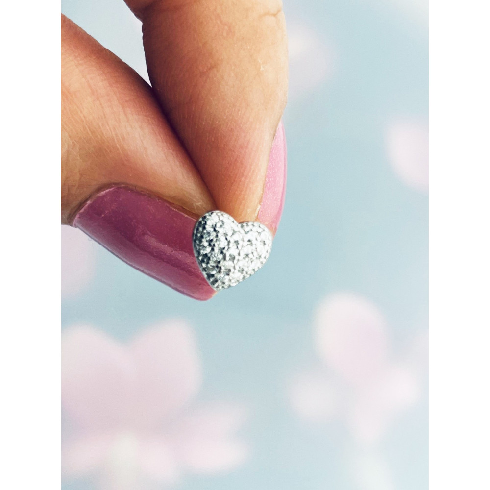 925 Silber Ohrringe mit Zirkonia Herz