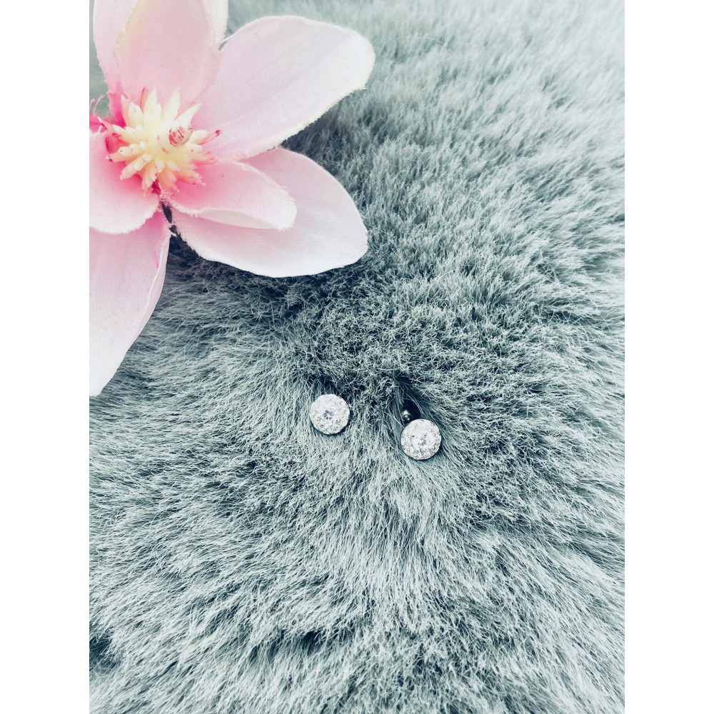 Kreis 925 Silber mit Zirkonia Ohrringe